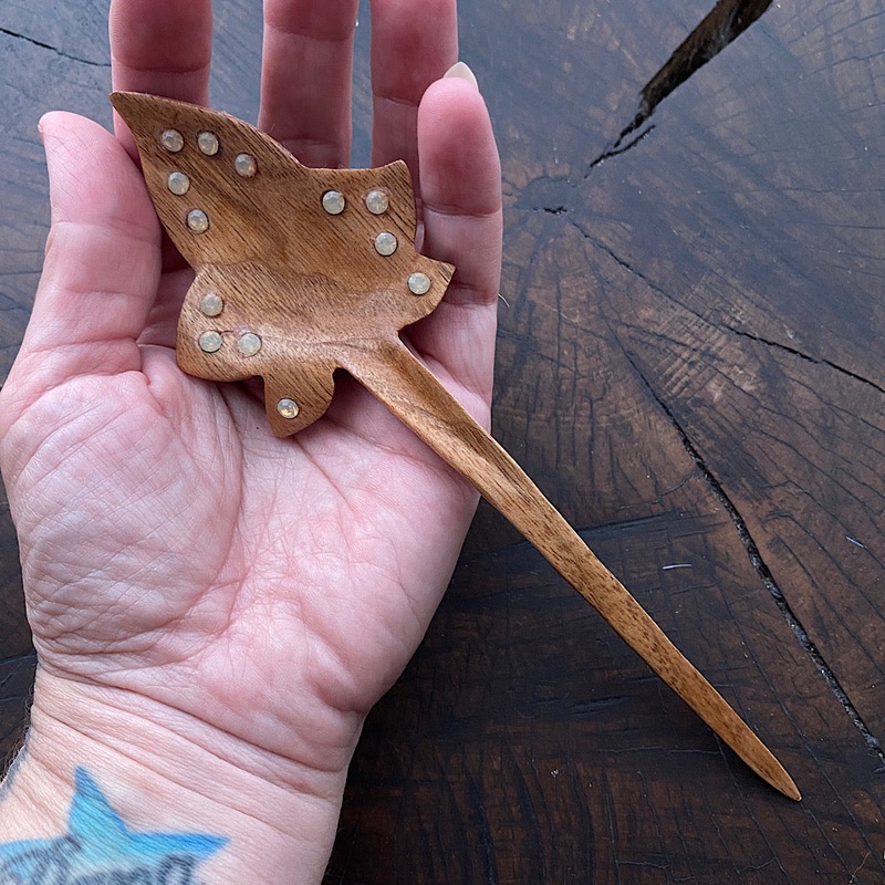 Maple shawl pin