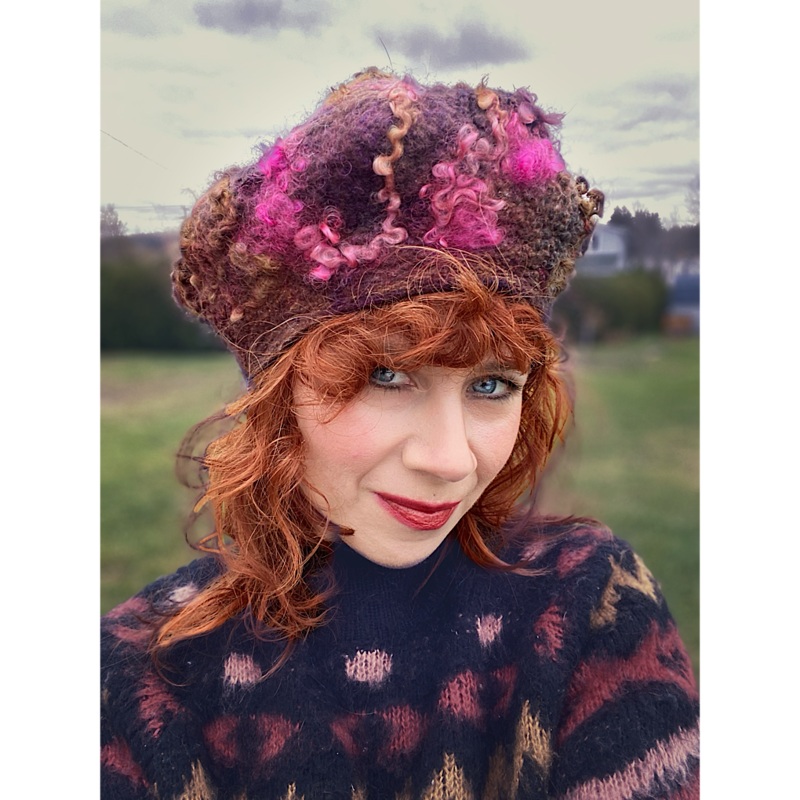 Merino silk beret 22