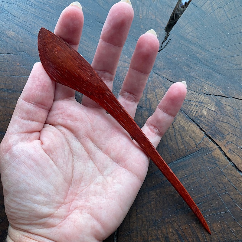 Padouk shawl pin