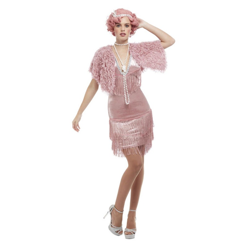 Deluxe 20s Vintage Pink Flapper Costume
