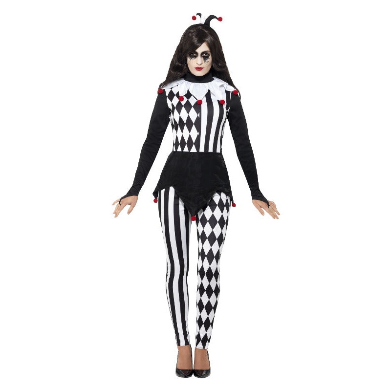 Female Jester Costume Black|Large|Medium|Small