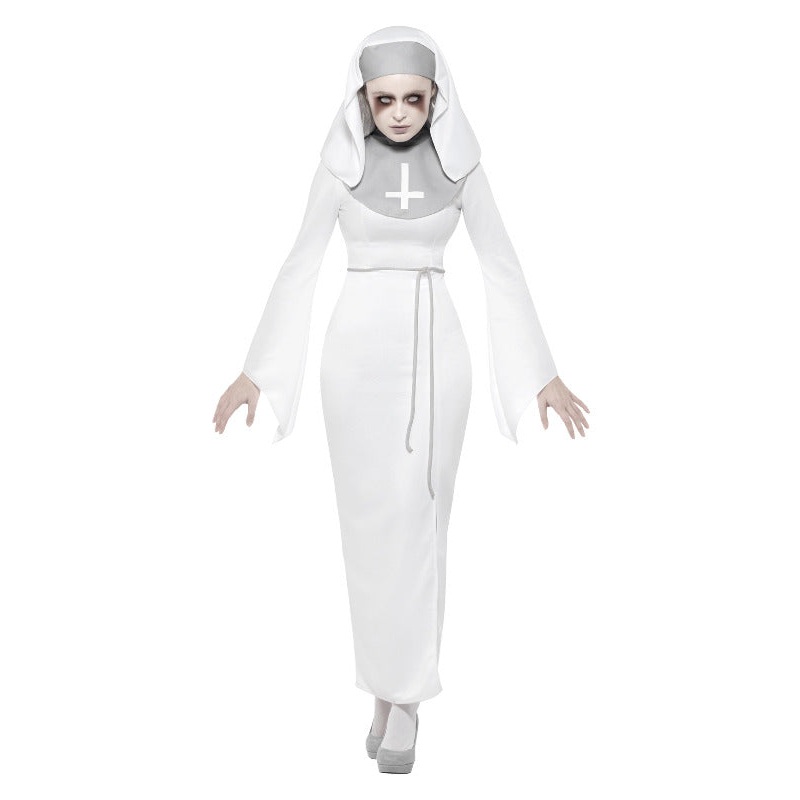 Haunted Asylum Nun Costume White