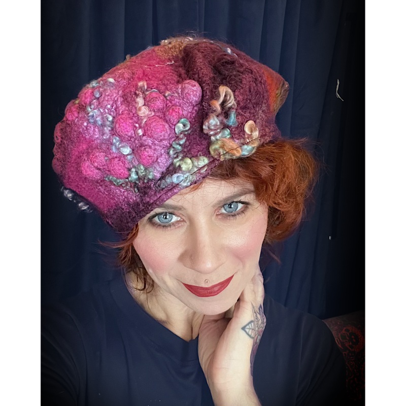 Merino silk beret 231/2
