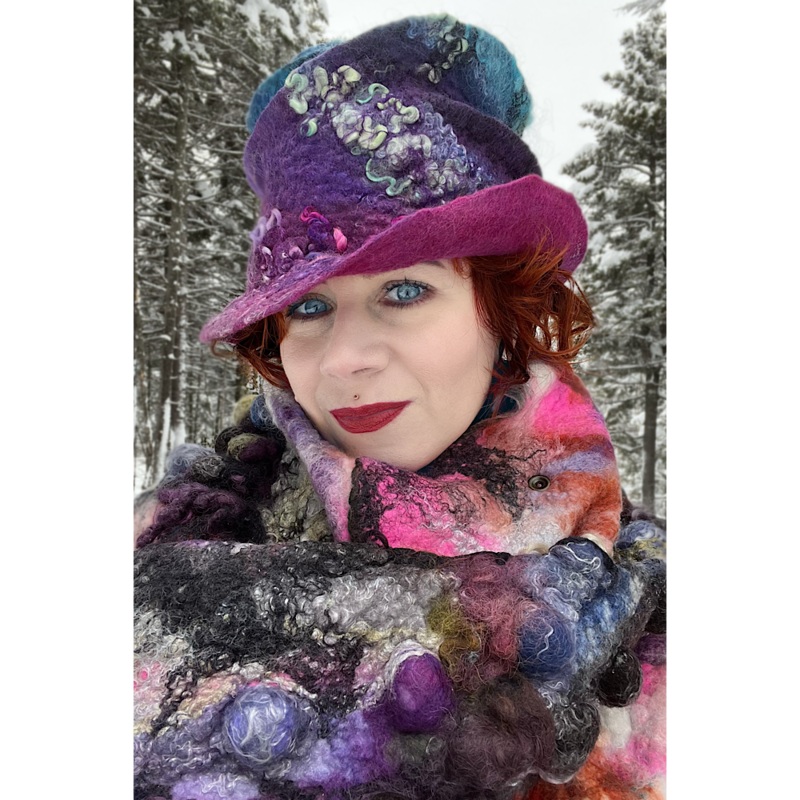 Nebula 2022 - felted cloche hat
