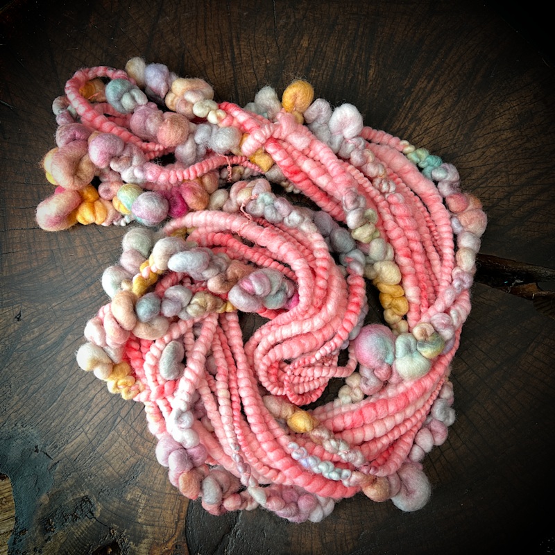 Peach rose - bubbly art yarn|80 grams or 2.8 oz
