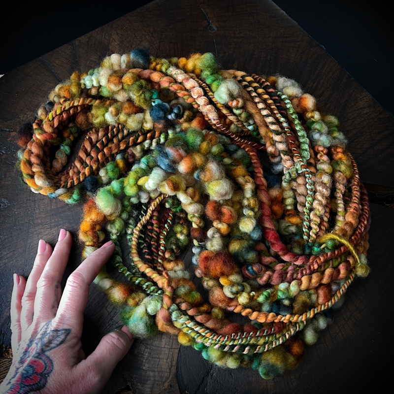Caramel pistachio - art yarn|80 grams or 2.8 oz|100 grams or 3.5 oz