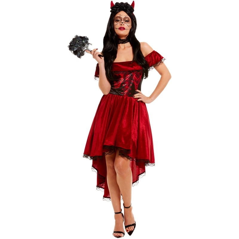 Day Of The Dead Devil Costume|Small|Medium|Large