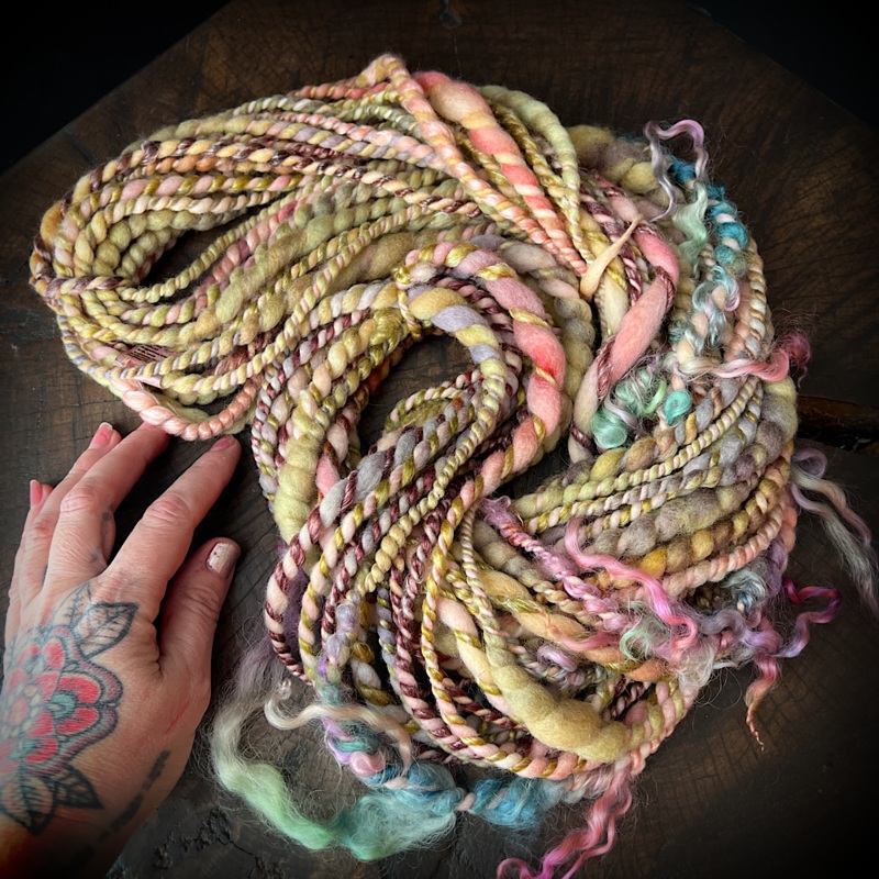 Golden Spring mini twist yarn|90 grams or 3.1 oz|80 grams or 2.8 oz