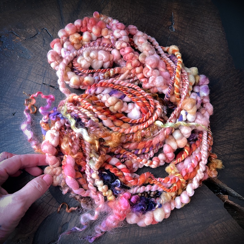 Peaches pie - art yarn|65 grams or 2.3 oz|60 grams or 2.1 oz