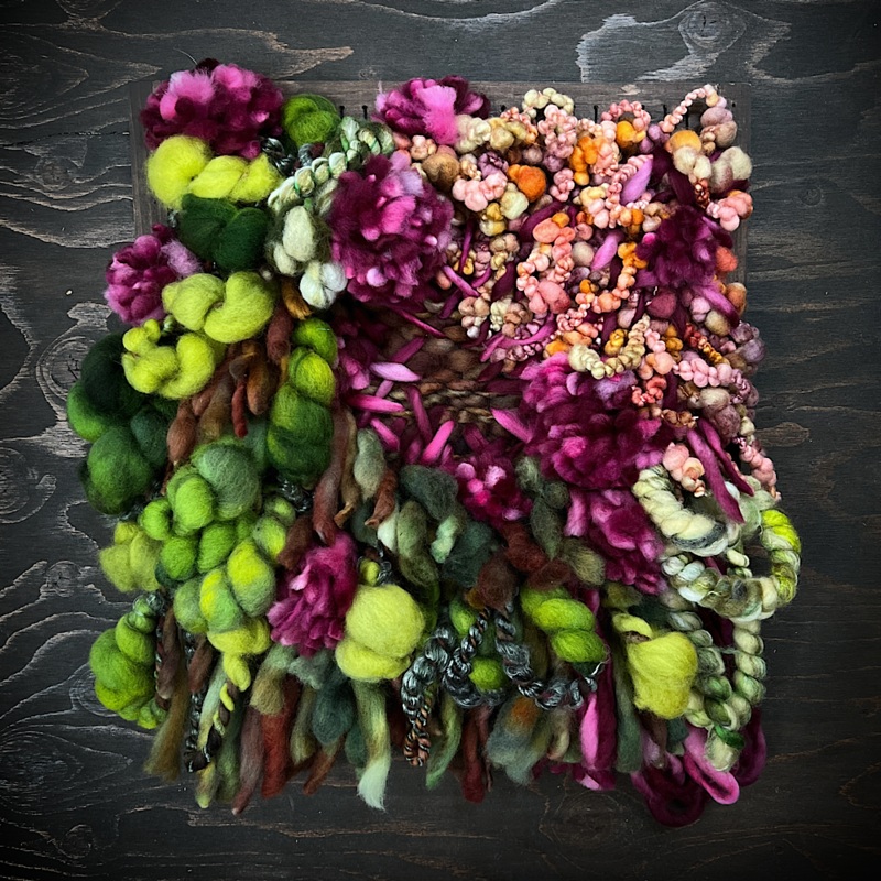 Blooming times - woven wall art