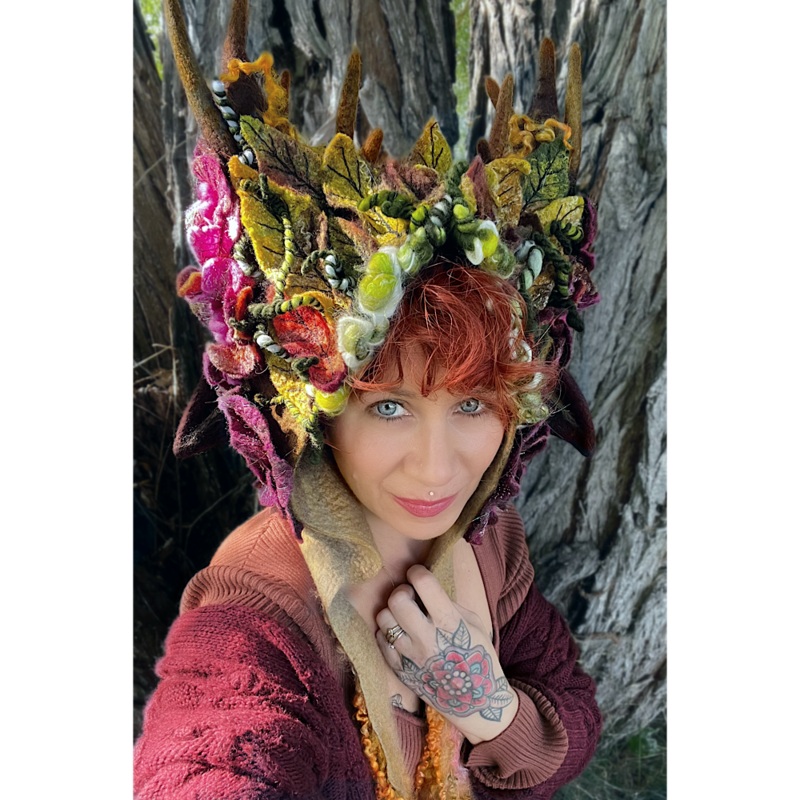 Faun felted Hood