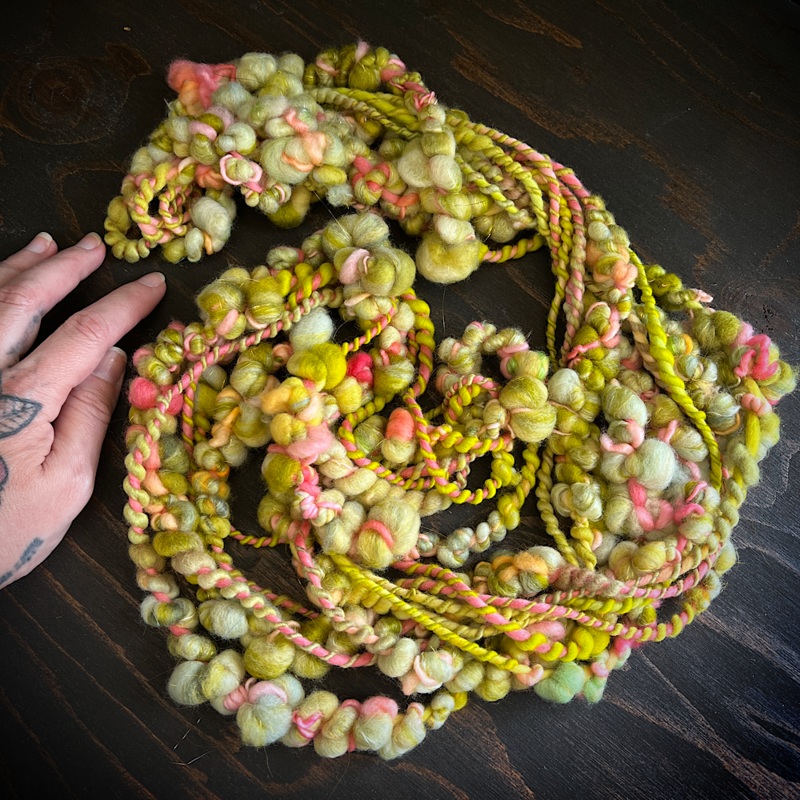 Toad kisses weaving art yarn|50 grams or 1.7 oz|65 grams or 2.3 oz|75 grams or 2.6 oz