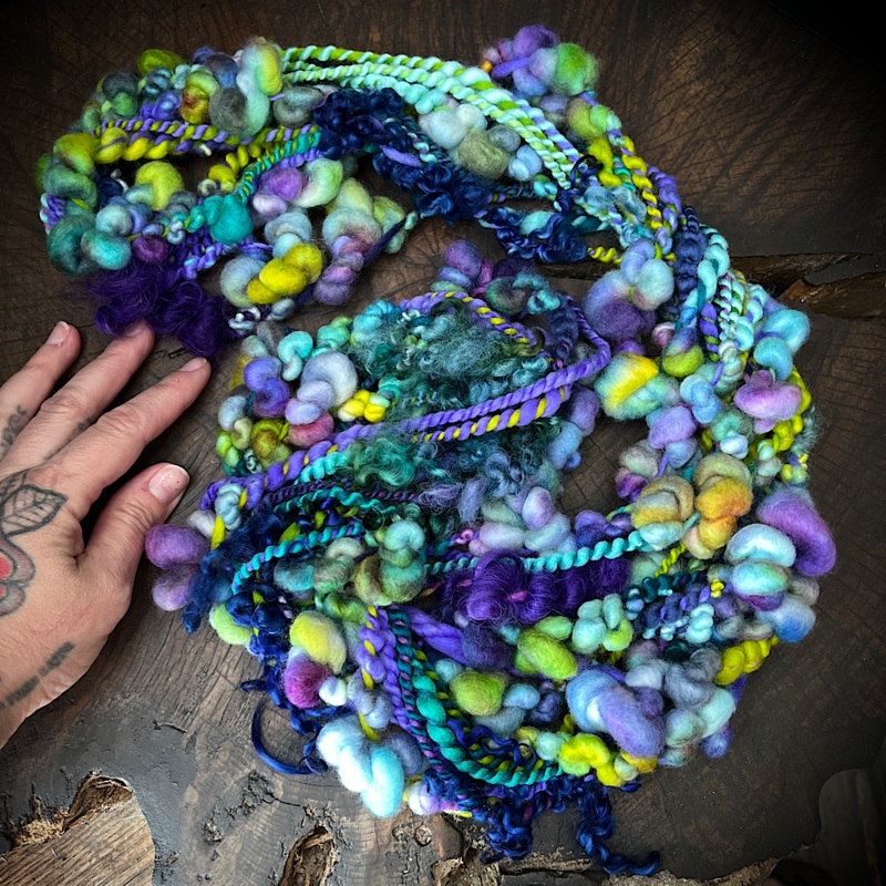 Turquoise intense - art yarn|100 grams or 3.5 oz|85 grams or 3 oz