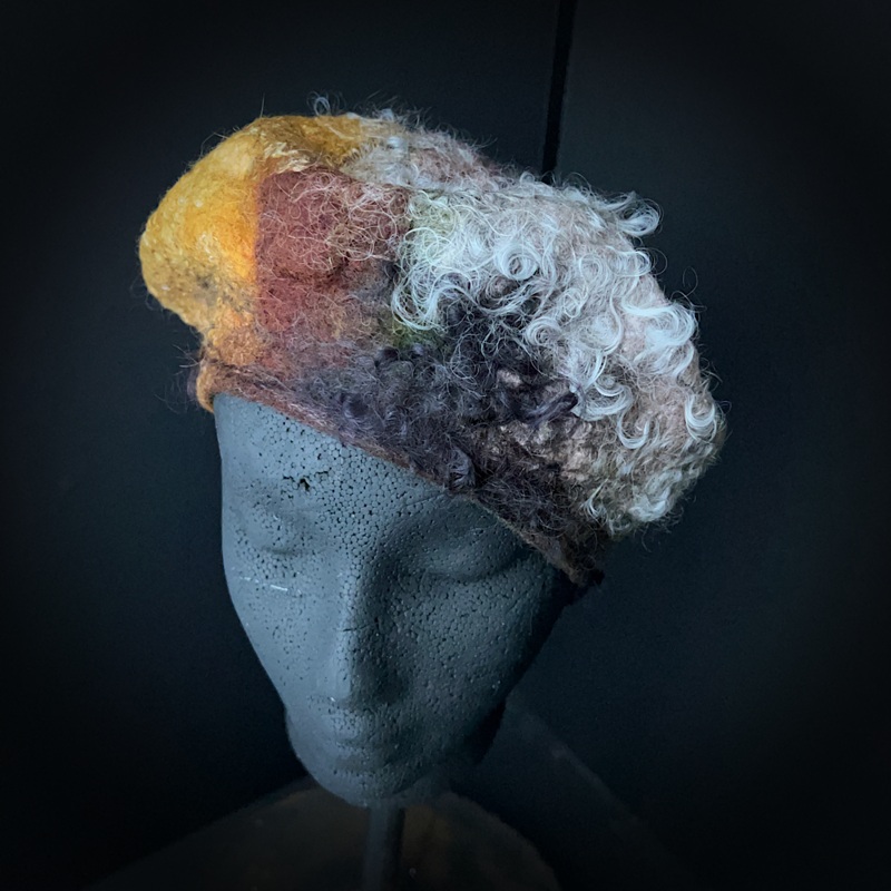 Felted beret size 21 small