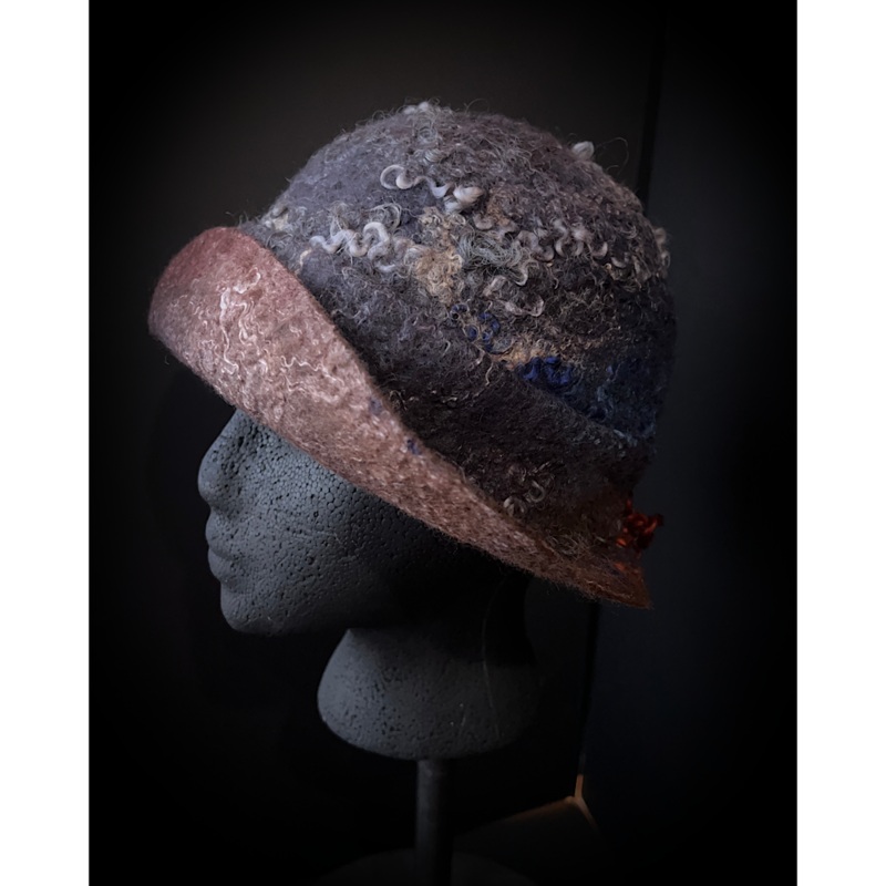 Felted cloche hat- 21