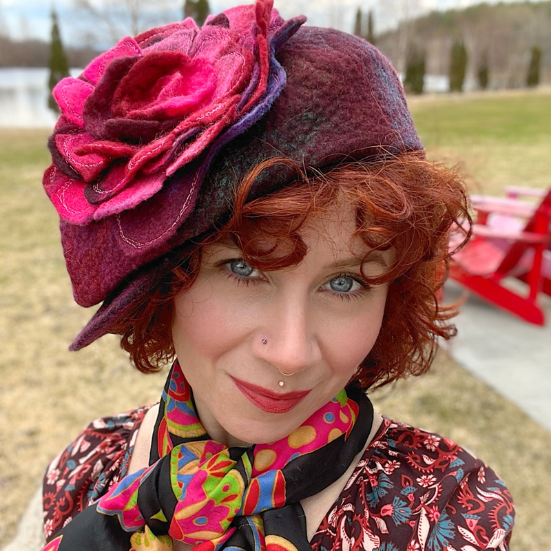 Felted newsboy hat size 23.5
