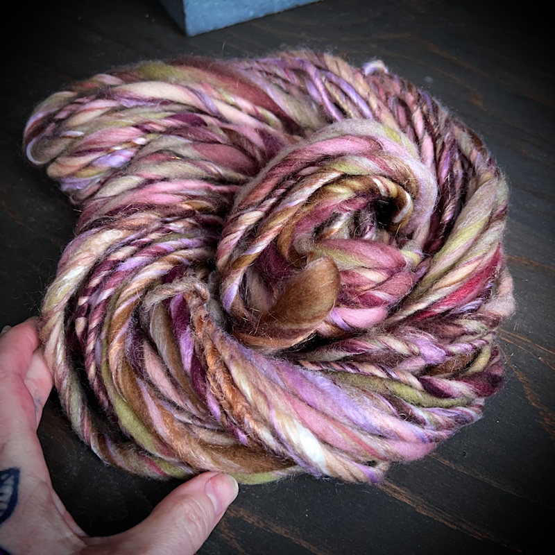 Hand spun single for knitting|1.6 oz|2 oz
