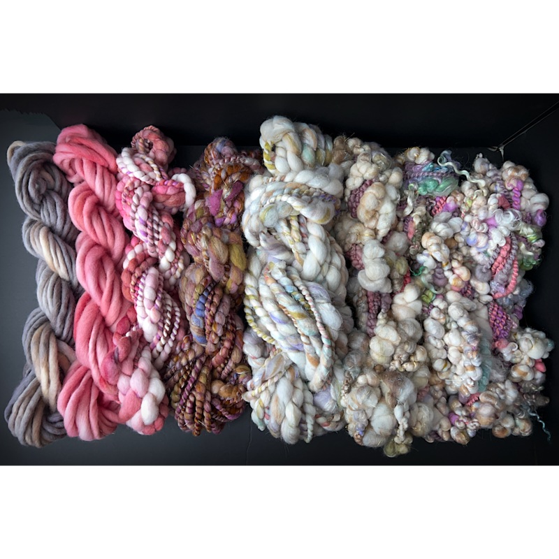 Huge lot of Art yarns for weaving- over 1 pound
