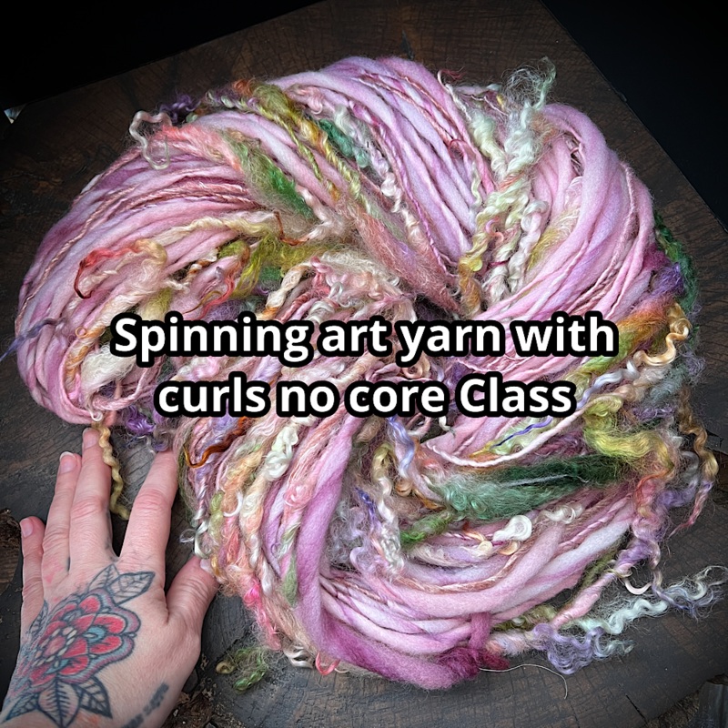 Mynoush Spinning art yarn with locks no core video tutorial