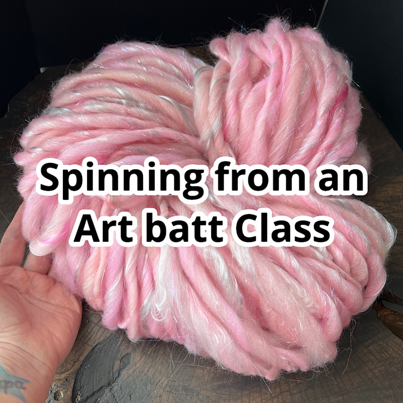 Mynoush Spinning from an art batt video tutorial