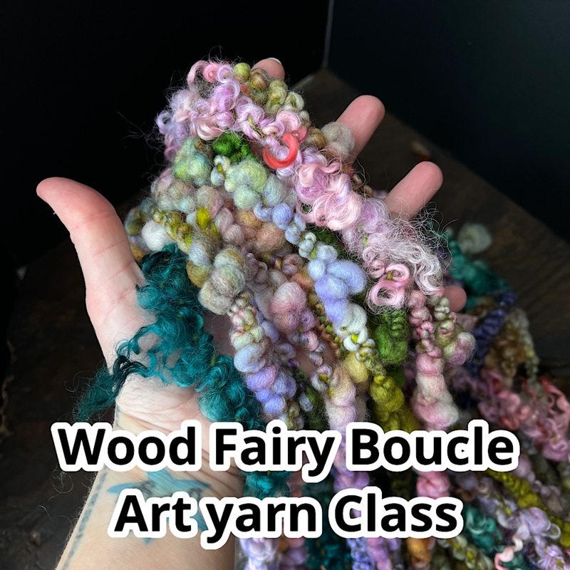 Mynoush Wood Fairy Boucle art yarn video tutorial