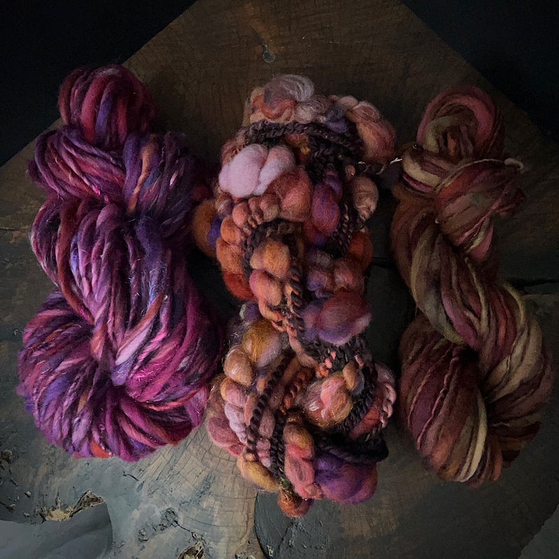 Art yarn trio for weaving 5.1 oz