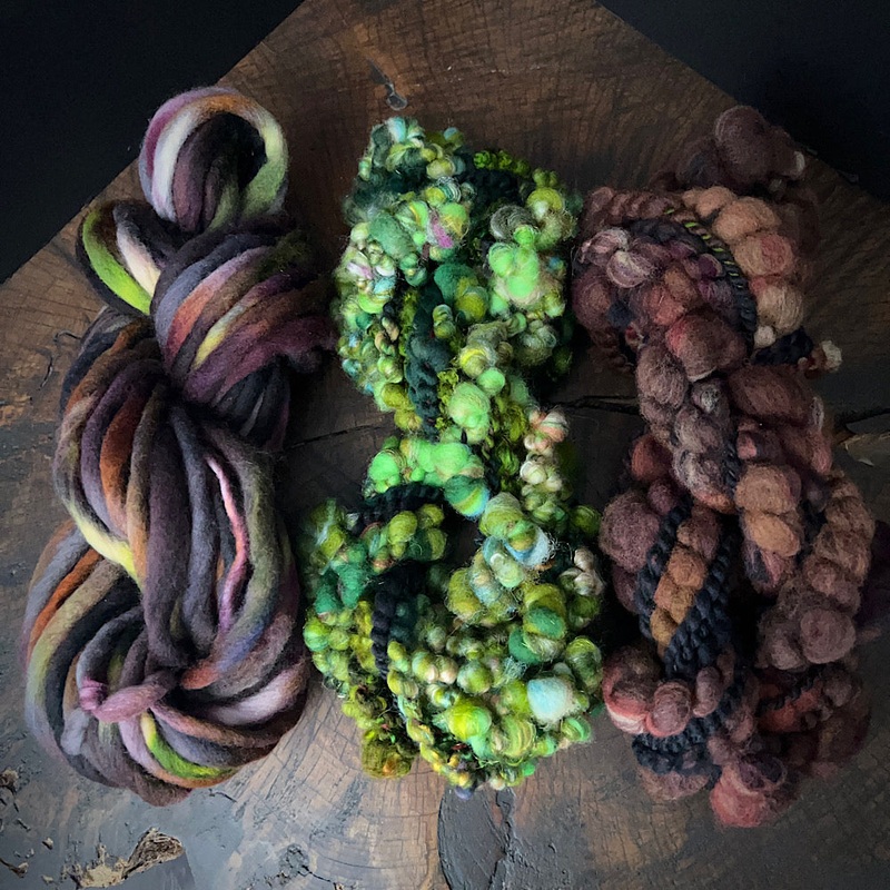 Art yarn trio for weaving 5.2 oz