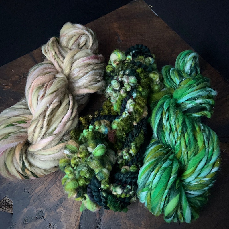 Art yarn trio for weaving 5.5 oz
