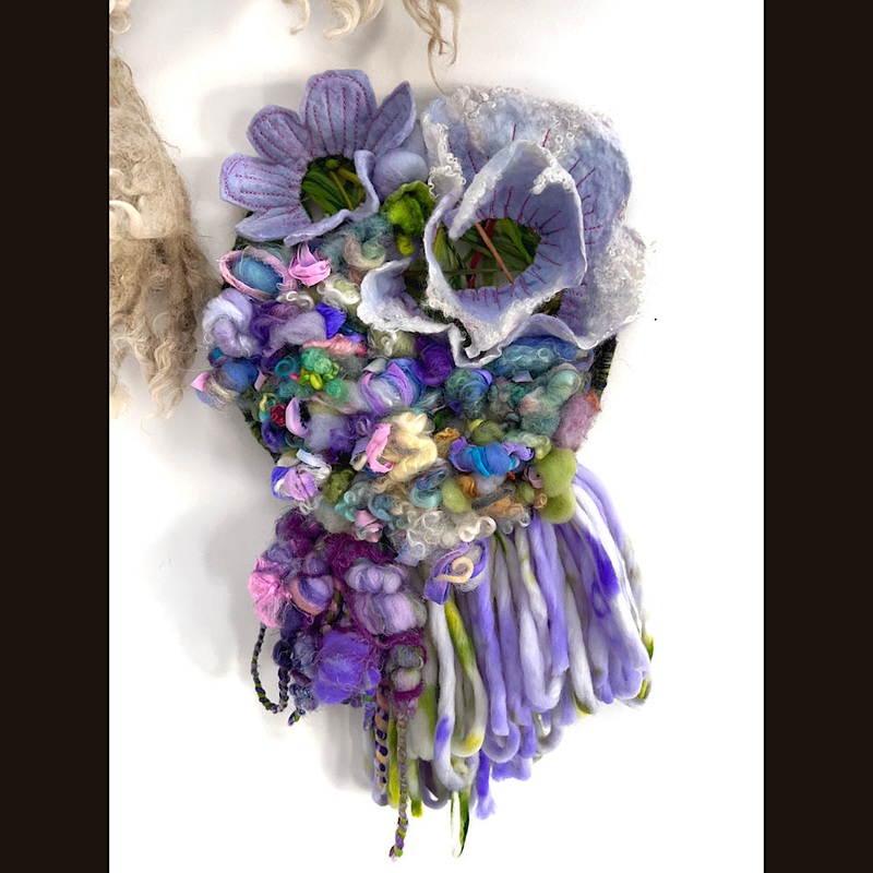 Floral woven tapestry wall decor 11 X 21