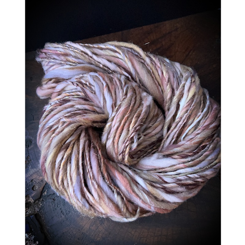 Hand spun yarn single|2.3 oz