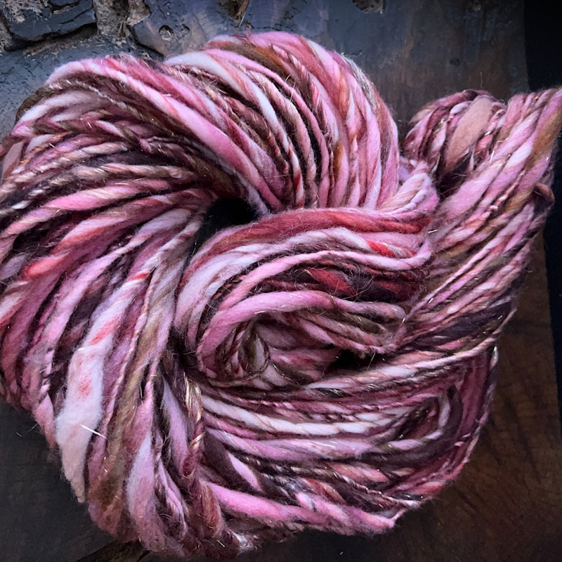 Hand spun yarn single|2.5 oz