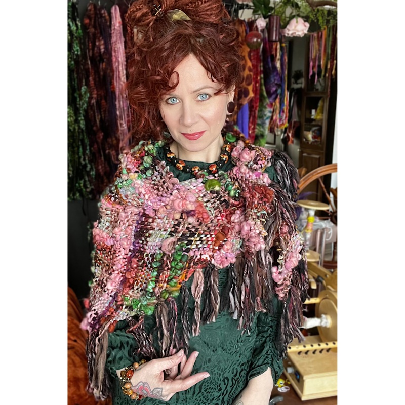 Wood Rose woven Shawl