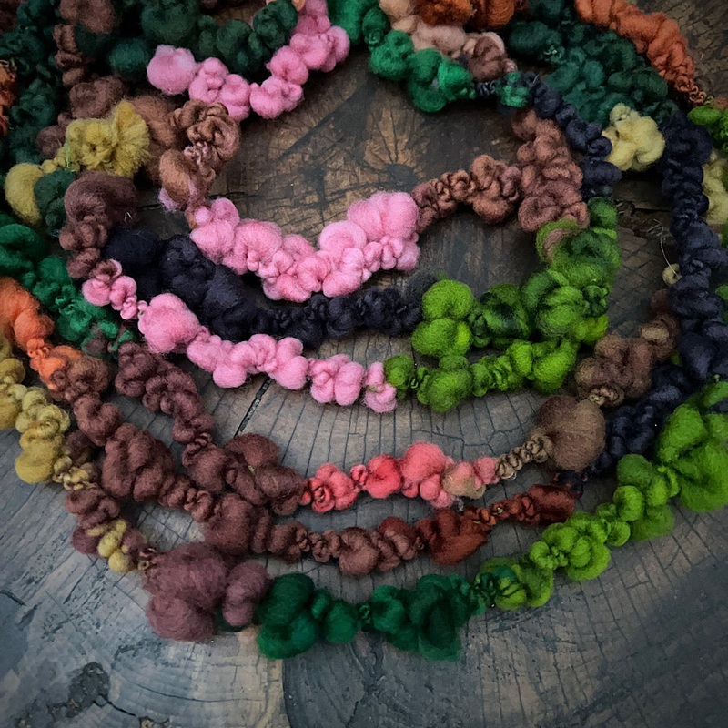 Woodland - art yarn boucle - by the yard