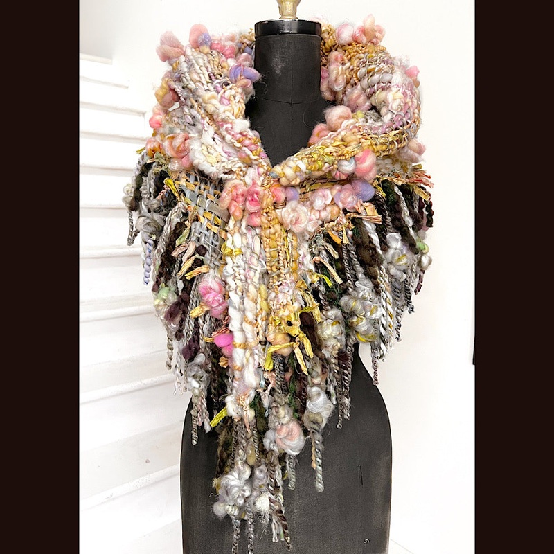 A day ending on the Nile / Woven Shawl / 82 X 35