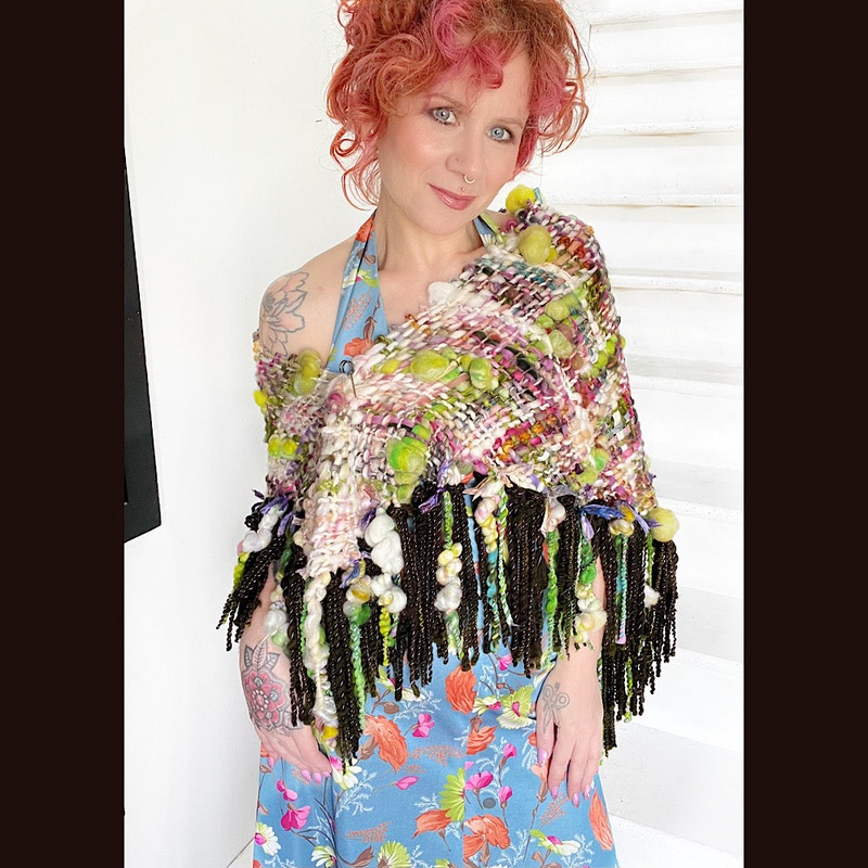 Fleur de mer (Sea Flower) / Woven Shawl / 54 X 30