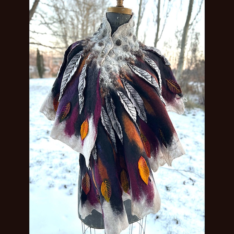 Premire neige felted scarf 63 X 20