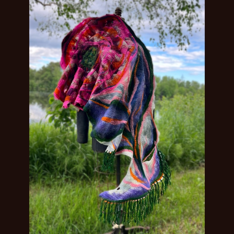 Felted Shawl 64X 27