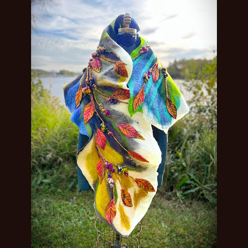 Felted Shawl 68 X 21
