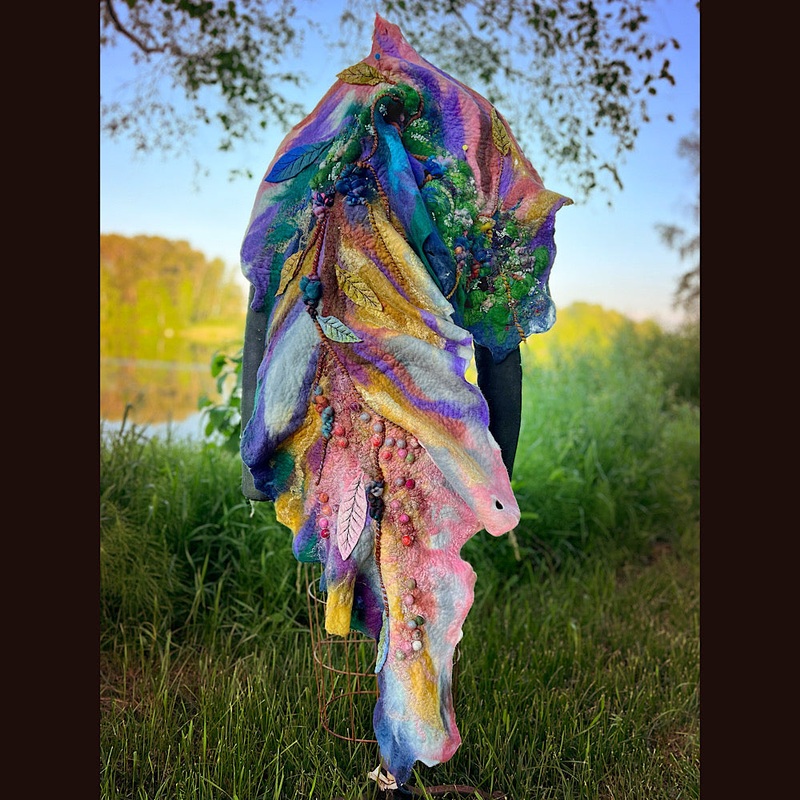 Felted Shawl 70 X 23