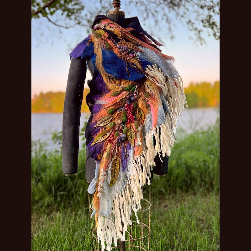Felted Shawl 86 X 29