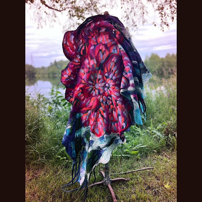 Felted Shawl 90 X 45