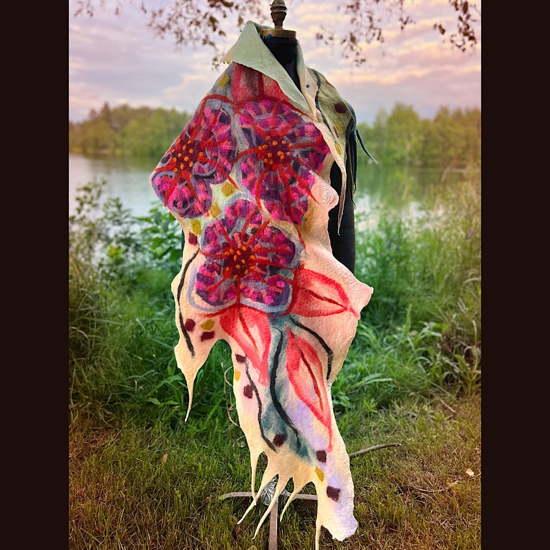 Felted Shawl 92 X 21