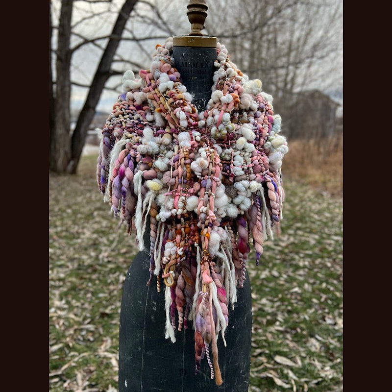 Golden Rose shawl 59 X 27