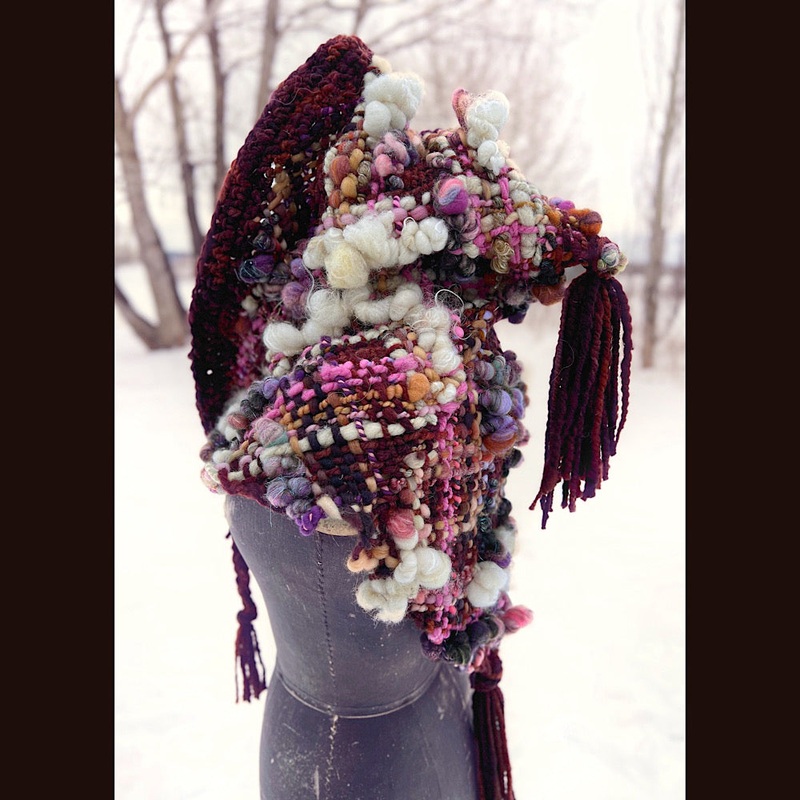 Woven hood capelet