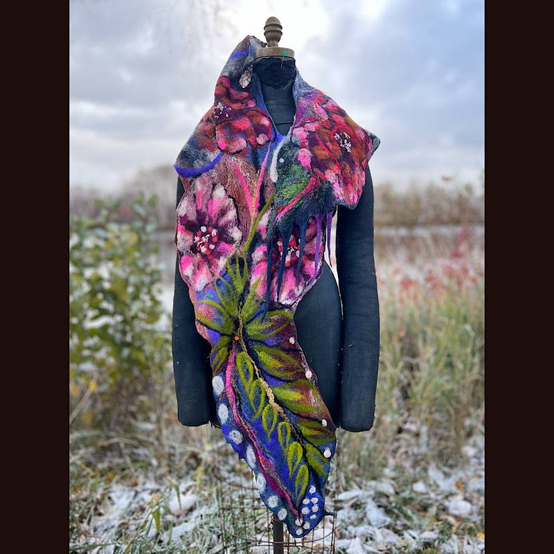 Felted Scarf 77 X 15
