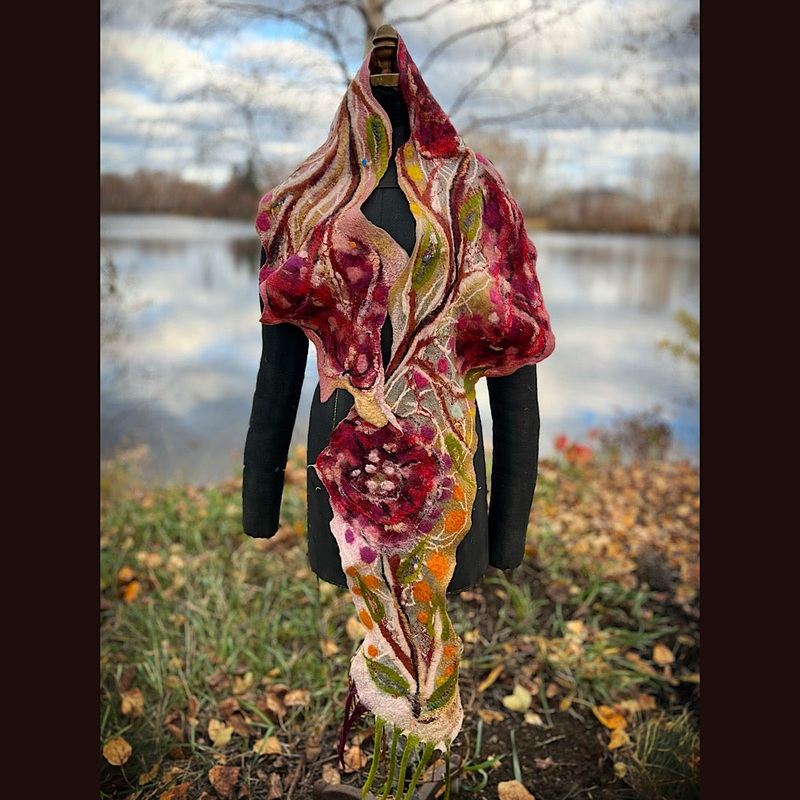 Felted Scarf 82 x 12
