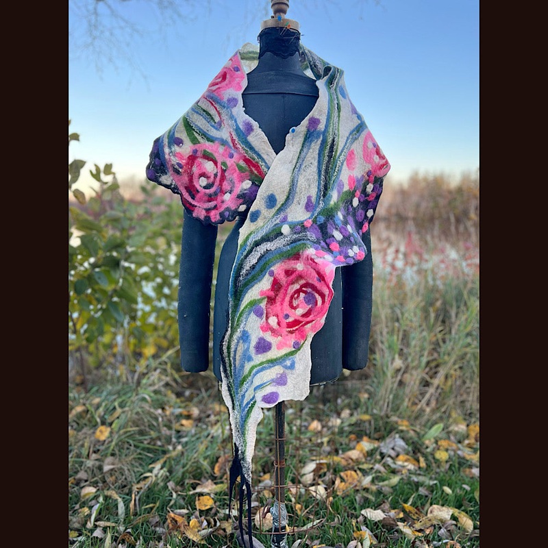 Felted Scarf 82 X 13