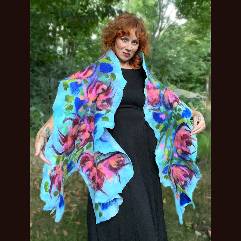 Felted Scarf 82 X 14