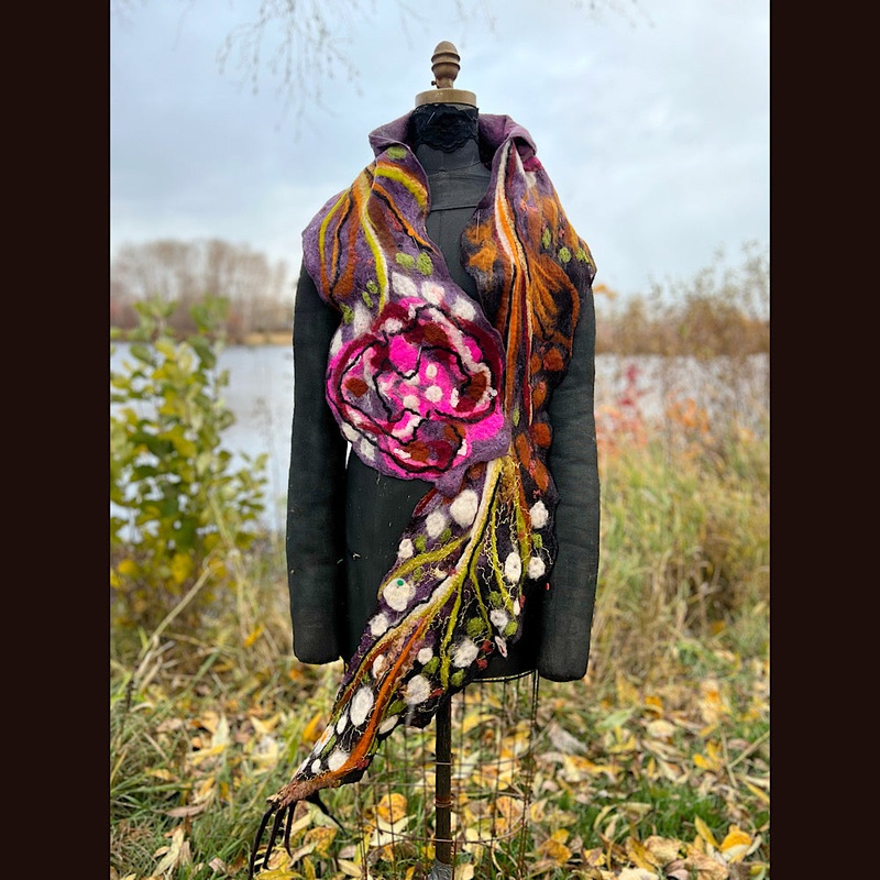 Felted Scarf 84 X 13