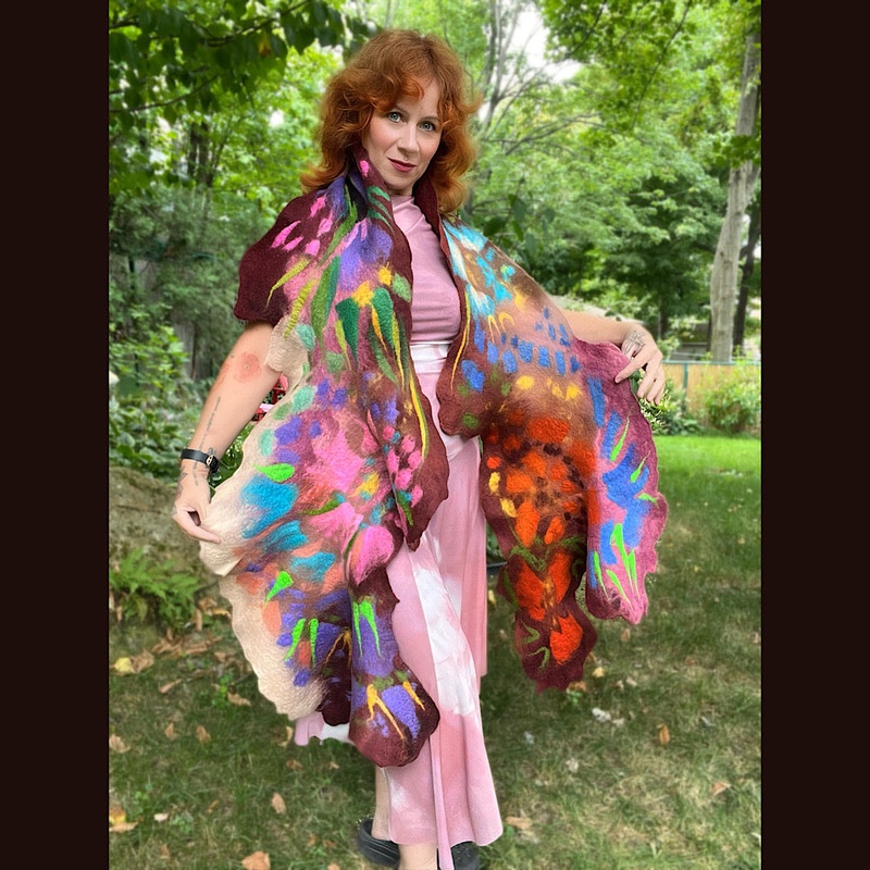 Felted Scarf 90 x 12
